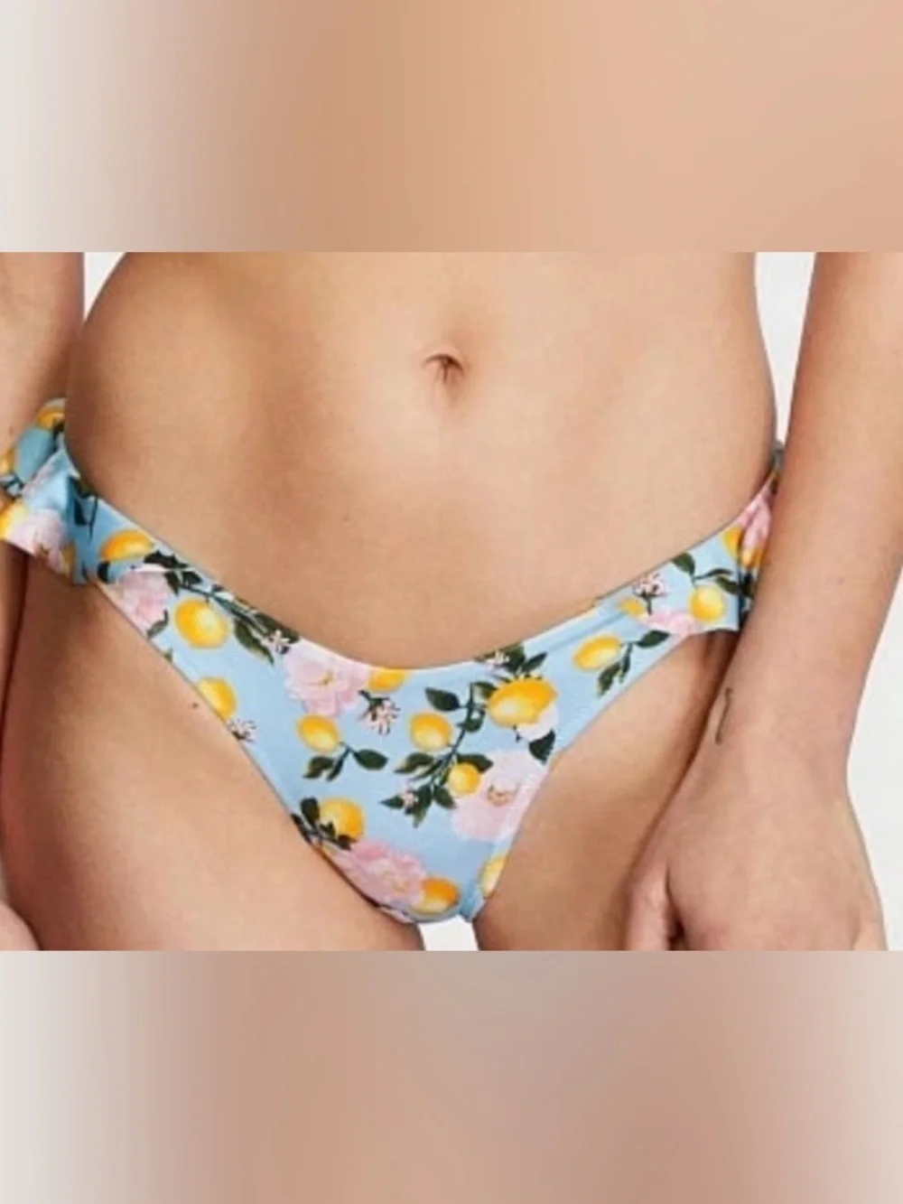 Victoria Secret Lemon Print Bikini Bototm- Small
